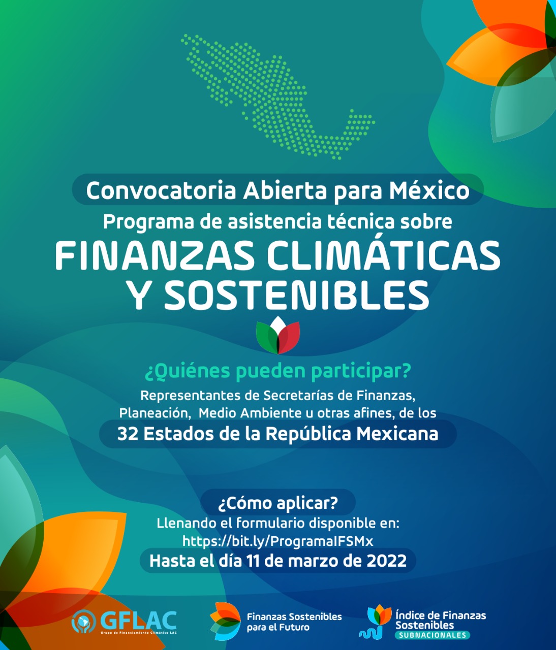 Convocatoria | Programa de asistencia técnica sobre finanzas climáticas y sostenibles para Estados de la República Mexicana