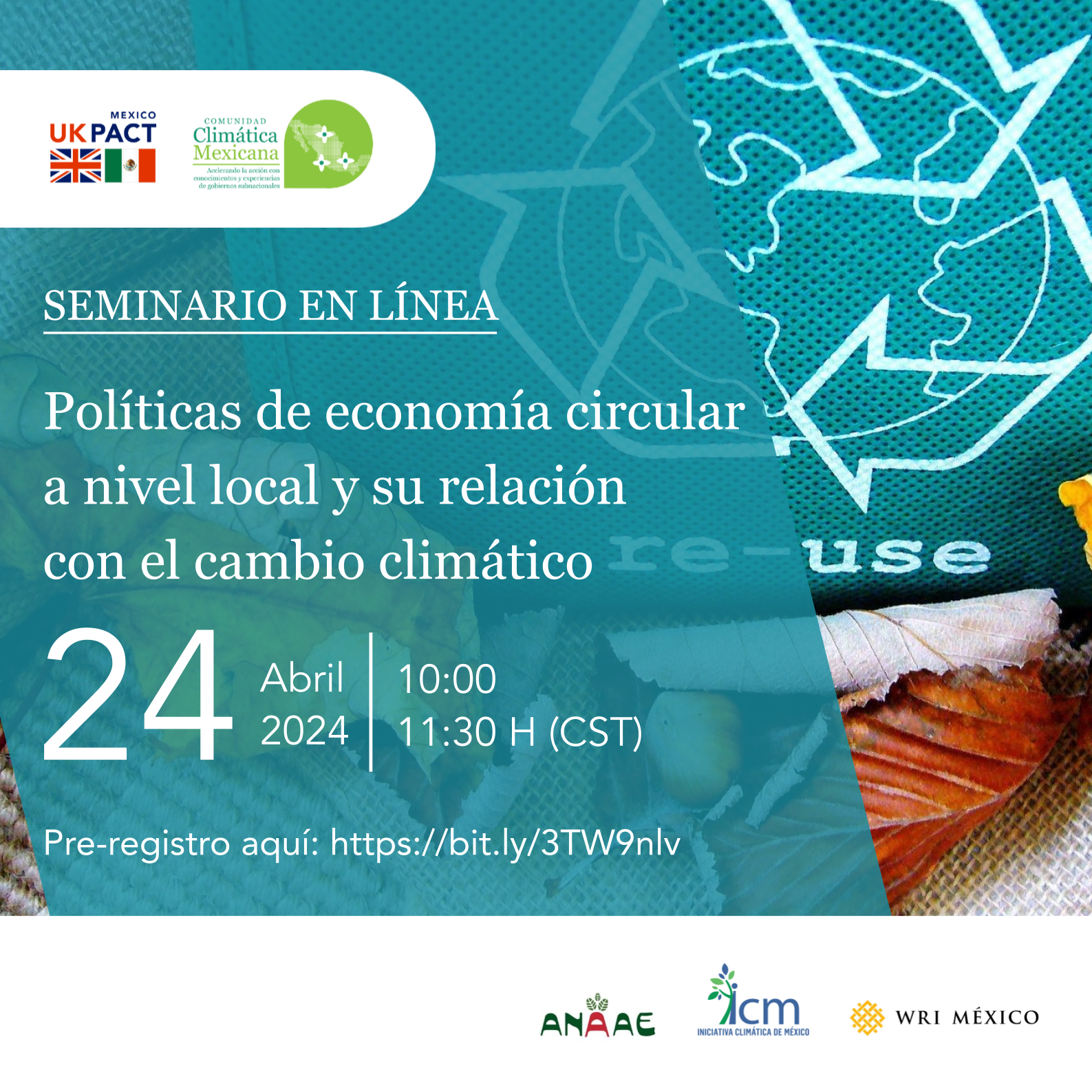 Seminario en línea I Políticas de economía circular a nivel local y su relación con el cambio climático