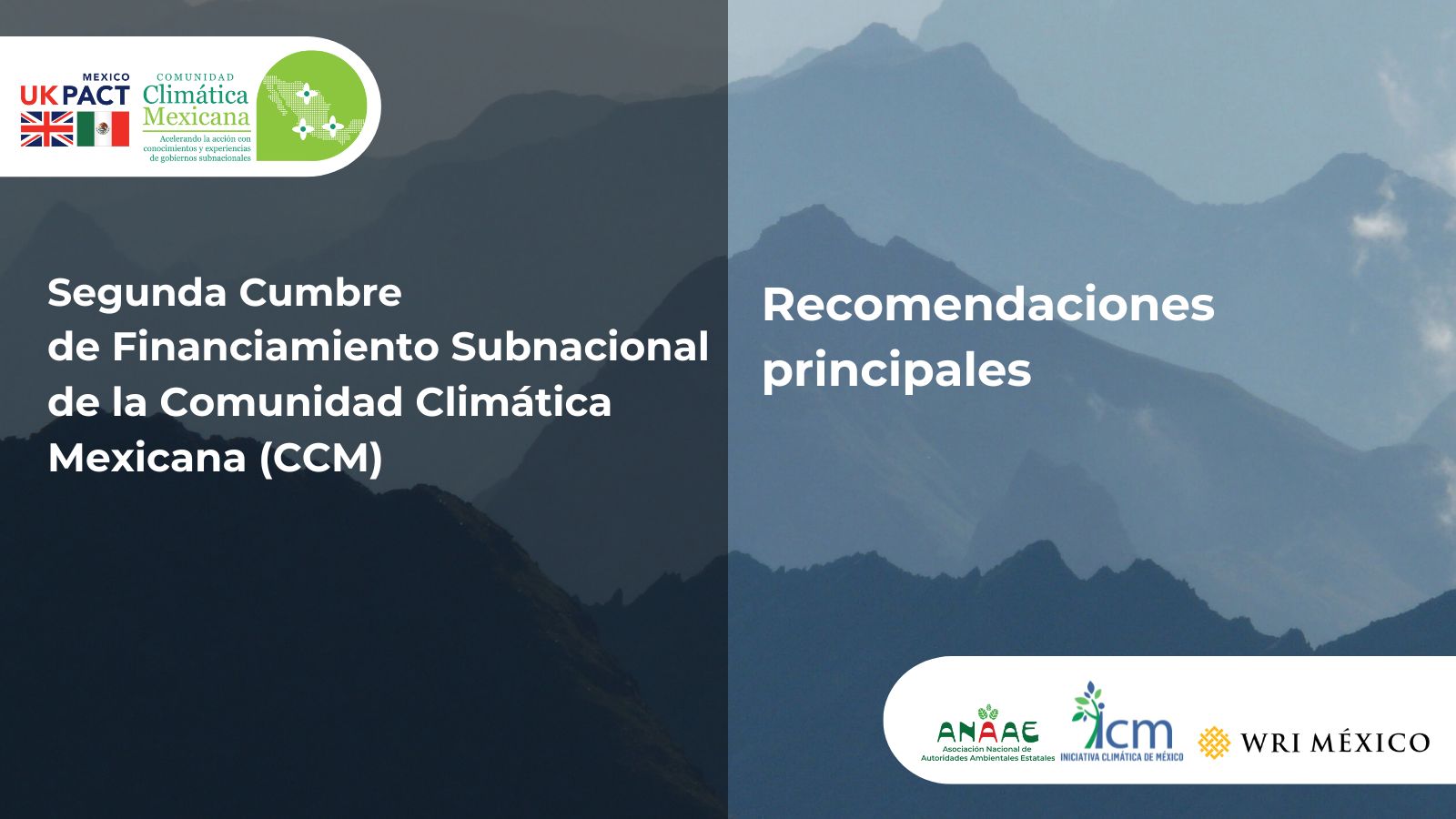 Segunda Cumbre del Financiamiento Climático Subnacional 